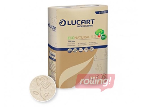 Toilet paper Lucart Eco Natural 6.3, 30 rolls, 3 layers, brown