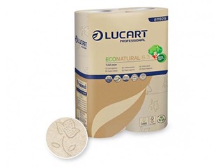 Туалетная бумага Lucart Eco Natural 6.3, 30 рулона, 3 слоя, коричневая