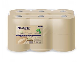 Tualettpaber Lucart Eco Natural L-ONE MINI 180, 2 kihti, 12 rulli, pruun