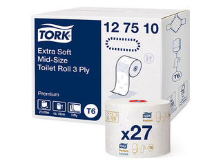 Tualettpaber Tork Premium Extra Soft T6, 27 rulli, 3 kihti, valge