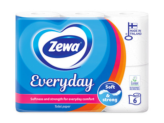 Tualettpaber Zewa Everyday, 2 kihti, 6 rulli