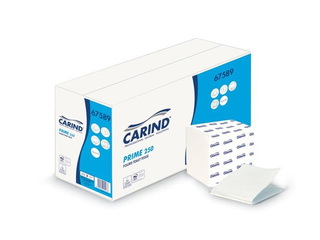Tualettpaber lehtedena Carind, Prime 225, 2-kihiline, valge, 40 pakki