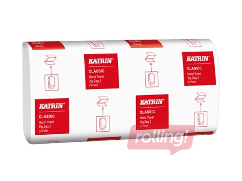 Paberrätikud Katrin Classic Zig Zag 2, valge, 2 kihti, 20 pakk. + KINGITUS! Osta paberrätikud ja saa kingitus!