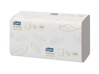 Käterätikuivatid Tork Premium Extra Soft Singlefold H3, 15 pakk., 2 kihti, valge