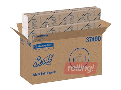 Leht paberrätikud Kimberly Clark Scott, 16 pk.(4000 lehte), valge