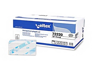 Paberrätikud Celtex Trend Z2 (kitsas 8cm), 25 pakki, 2 kihti, valge