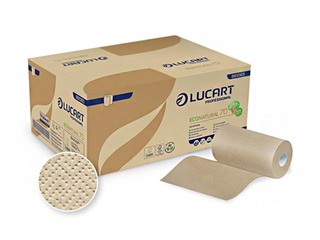 Paberrätikud LUCART Eco Natural 70 Joint, eemaldatava südamikuga, 12 rulli, 2 kihti, pruun