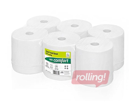 Paberrätikud Wepa Satino Comfort centerfeed, 6 rulli, 1 kiht, valge
