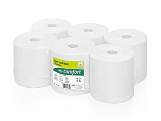 Paberrätikud Wepa Satino Comfort centerfeed, 6 rulli, 1 kiht, valge