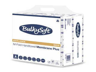 Paberrätikud Bulkysoft Membrane Plus, W-volditavad, H2, valged, 120 lehte, 3-kihilised, 15 pakki.