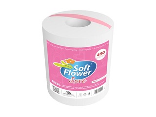 Love Soft Flower paberrätikud, 1 rull, 2 kihti, 450 lehte