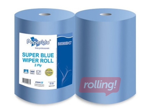 Tööstuslik paber Super Blue, Paperblu, 2 rulli, 340m, 2 kihti, sinine
