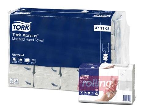 Paberrätikud Tork Xpress Z-fold H2, 1 pakk, 190 lehte, 2 kihti, hall