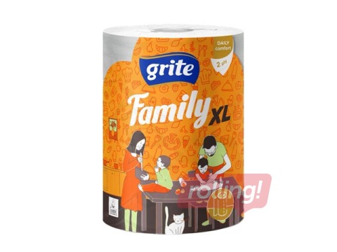 Paberrätik Grite, Family XL, 2-kihiline, valge, 1 rull