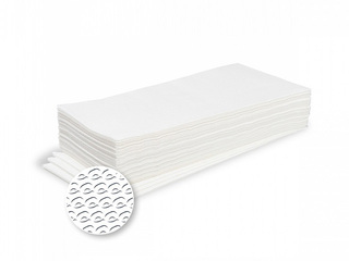 Paberrätikud lehtedena Towel Pro, korduvkasutatavad, valged, 36×72cm, 60tk