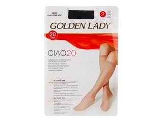Women's socks, Ciao, Golden Lady, 20 den, Nero, 2 pairs