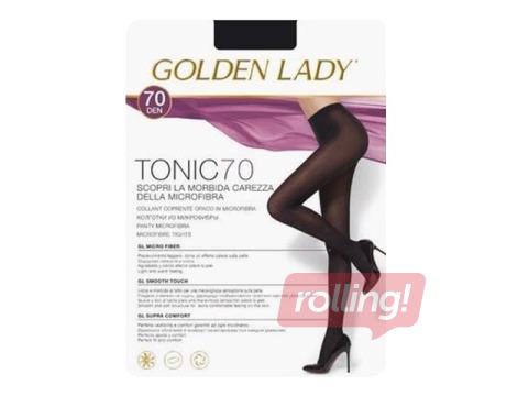 Naiste sukkpüksid, Tonic, Golden Lady, 70 den, Nero, 4 suurust