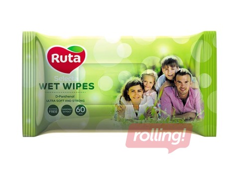 Niisked salvrätikud Ruta Selecta, Family, kummeliekstraktiga 60 tk