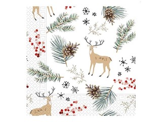 Salvrätikud, 33 x 33 cm, 20 tk, 3 kihti, jõulukujundus