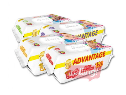 Niisked salvrätikud New Sleepy, Advantage, Mix, 120 tk.