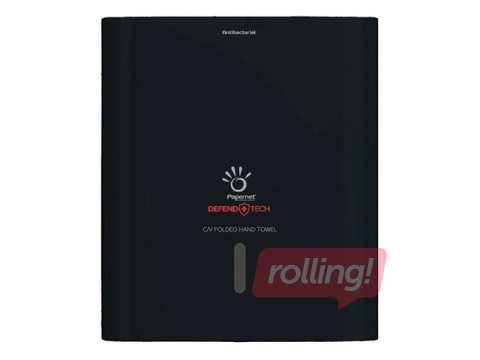 Paberirätikute lehtede hoidik Papernet, Defend Tech, plastist, antibakteriaalne, must