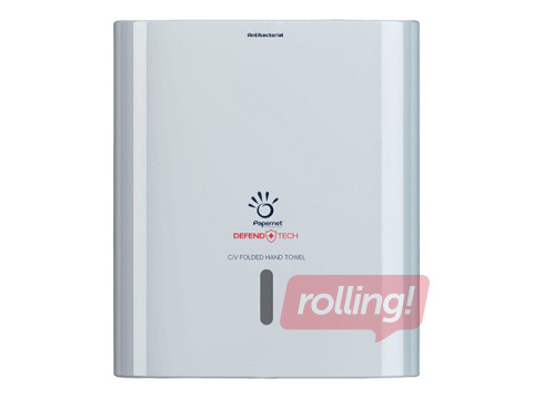 Paberirätikute lehtede hoidik Papernet, Defend Tech, plastist, antibakteriaalne, valge