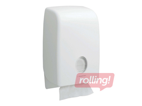 Paberirätikute lehtede hoidik Kimberly-Clark, Aquarius Interleaved, plastist, valge