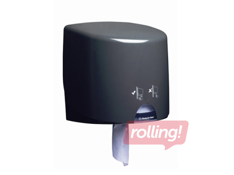 Paberirätikute rullhoidik Kimberly-Clark, Aquarius, keskelt väljastusega, plastist, must