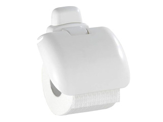Toilet paper holder, with cover, plastic, 16x16x5cm