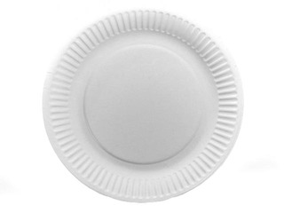 Papist taldrik, valge, 18cm, 100 tk.