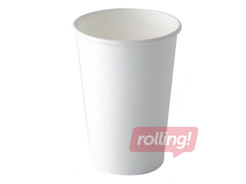 Kuuma joogi tops, papist, valge, ø80mm, 200-250ml, 50 tk.