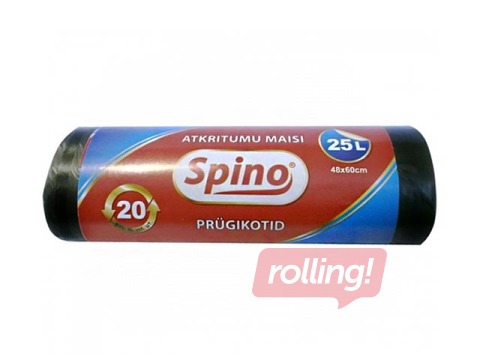 Prügikotid Spino, 25 L, 9 mic., 20 tk., must