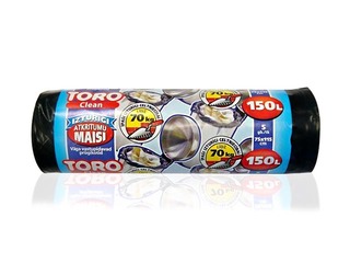 Prügikotid rulis TORO, 150l, 58 mic., 5tk., must