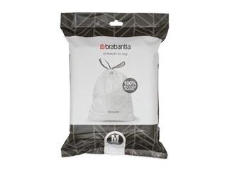 Prügikoti Brabantia, valged, 60l, 40 tk.