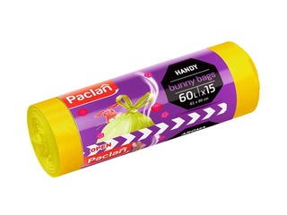 Garbage bags Paclan Bunny bags, flavored, 60 l, 15 pcs.