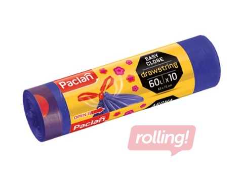 Garbage bags Paclan, tieable, scented, 60 l, 10 pcs.