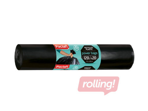 Prügikotid Paclan Power, mustad, 75micr., 120l, 20tk.