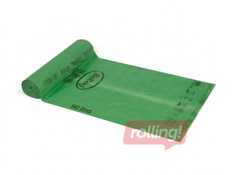 Prügikotid BioBag, komposteeritavad, 17μm, rohelised, 140l, 16tk.