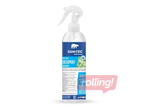 Õhu- ja kangavärskendaja Sanitec Deospray Fresh lõhna ennetamise tehnoloogiaga, 300 ml