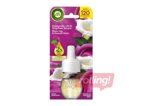 Õhuvärskendaja täitepudel Air Wick Electrical, Moon Lily & Smooth Satin, 19ml