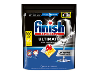 Nõudepesumasina tabletid Finish, Power Ball Ultimate All in 1 Sidrun, 100 tk