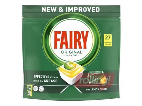 Nõudepesumasina tabletid Fairy All in 1 sidrun, 27 tk