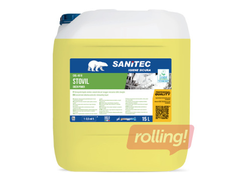 Nõudepesuvahend Sanitec, Stovil, Green Power, ökoloogiline, 15l