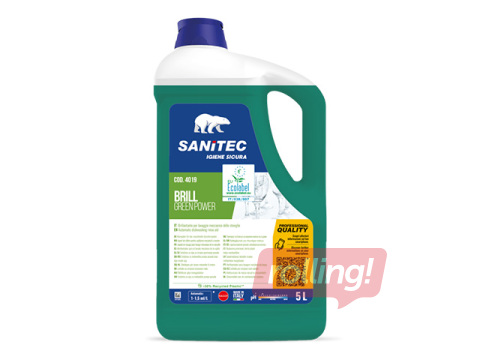 Nõudepesumasina loputusvahend Sanitec, Brill, Green Power, 5l