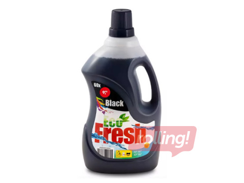 Veļas mazgāšanas līdzeklis Eco Fresh, melnai veļai, 3l