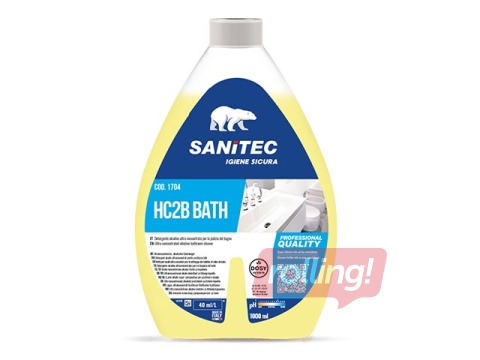 Tugevalt aluseline spetsiaalselt kontsentreeritud puhastusvahend Sanitec HC2B Bath, 1L