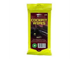 Niisked salvrätid T-Way, New Car, Matt, Vanilla, auto armatuuri hoolduseks, 25 tk.