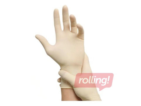 Pulbrivabad latekskindad MaiMed- Soft PF L, valge, 100 tk.