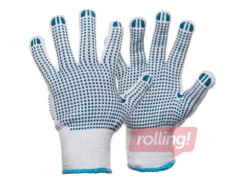 Work gloves with PVC dots on both sides, M52, size 10