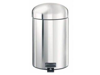 Roostevabast terasest prügikast pedaaliga TORO Retro, 5 L